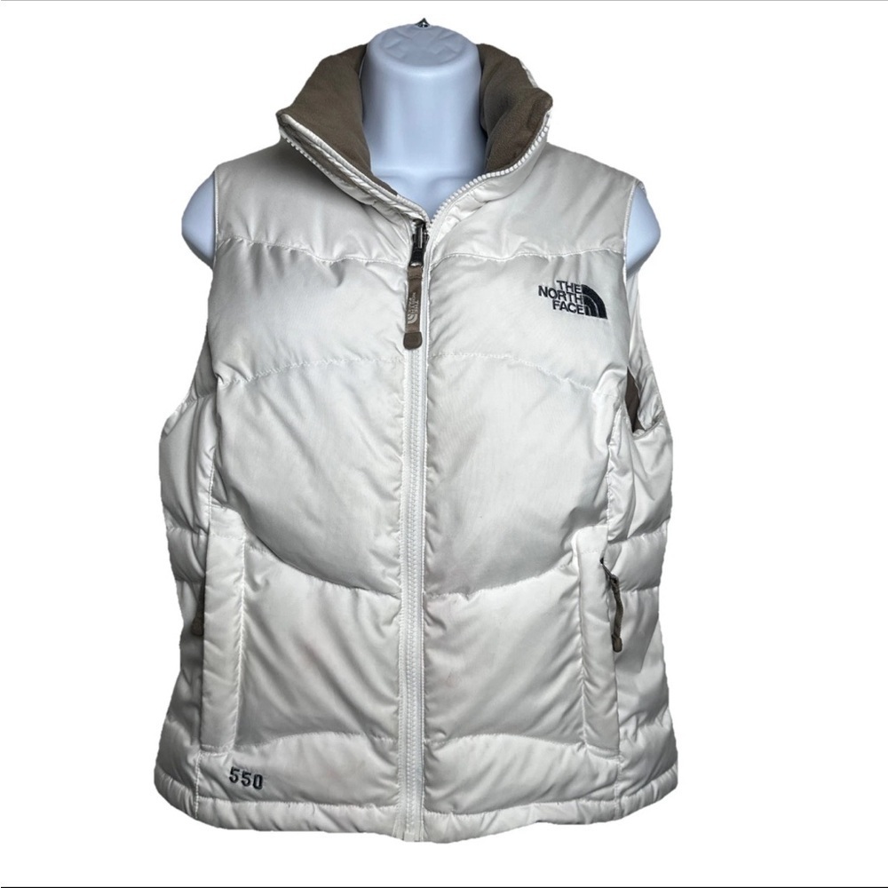 The North Face Vintage 550 Goose Down Puffer Vest White Women’s Small Full Zip